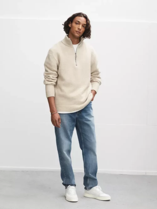 The Good People Pullover col zip