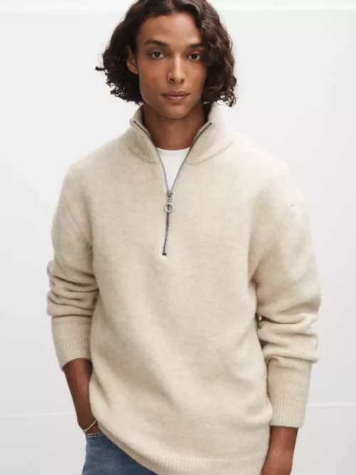 The Good People Pullover col zip