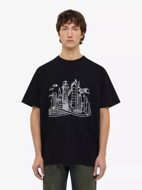 Flâneur Flâneur T-shirt Metropolis - Zwart