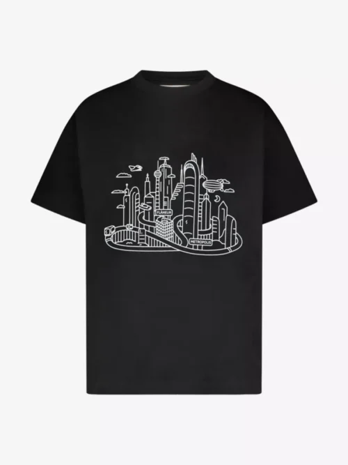 Flâneur Flâneur T-shirt Metropolis - Zwart