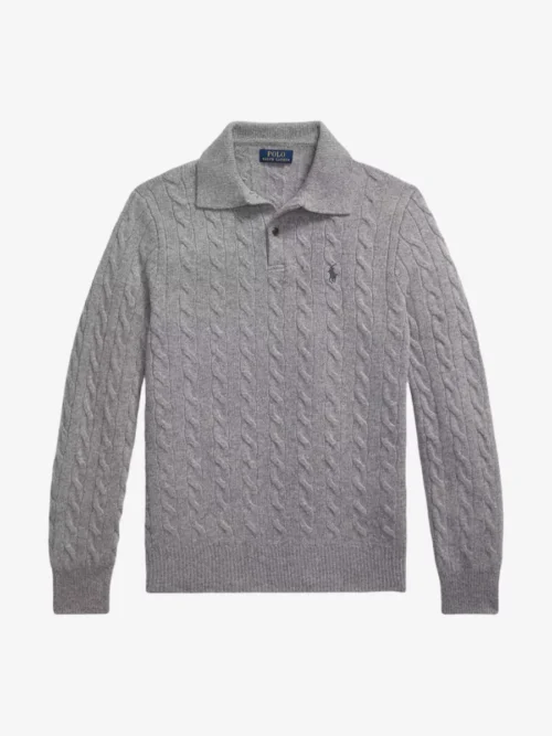 Ralph Lauren Ralph Lauren Kabeltrui polo - Middelgrijs