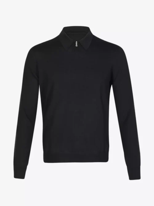 Gran Sasso Gran Sasso Polo zip - Zwart