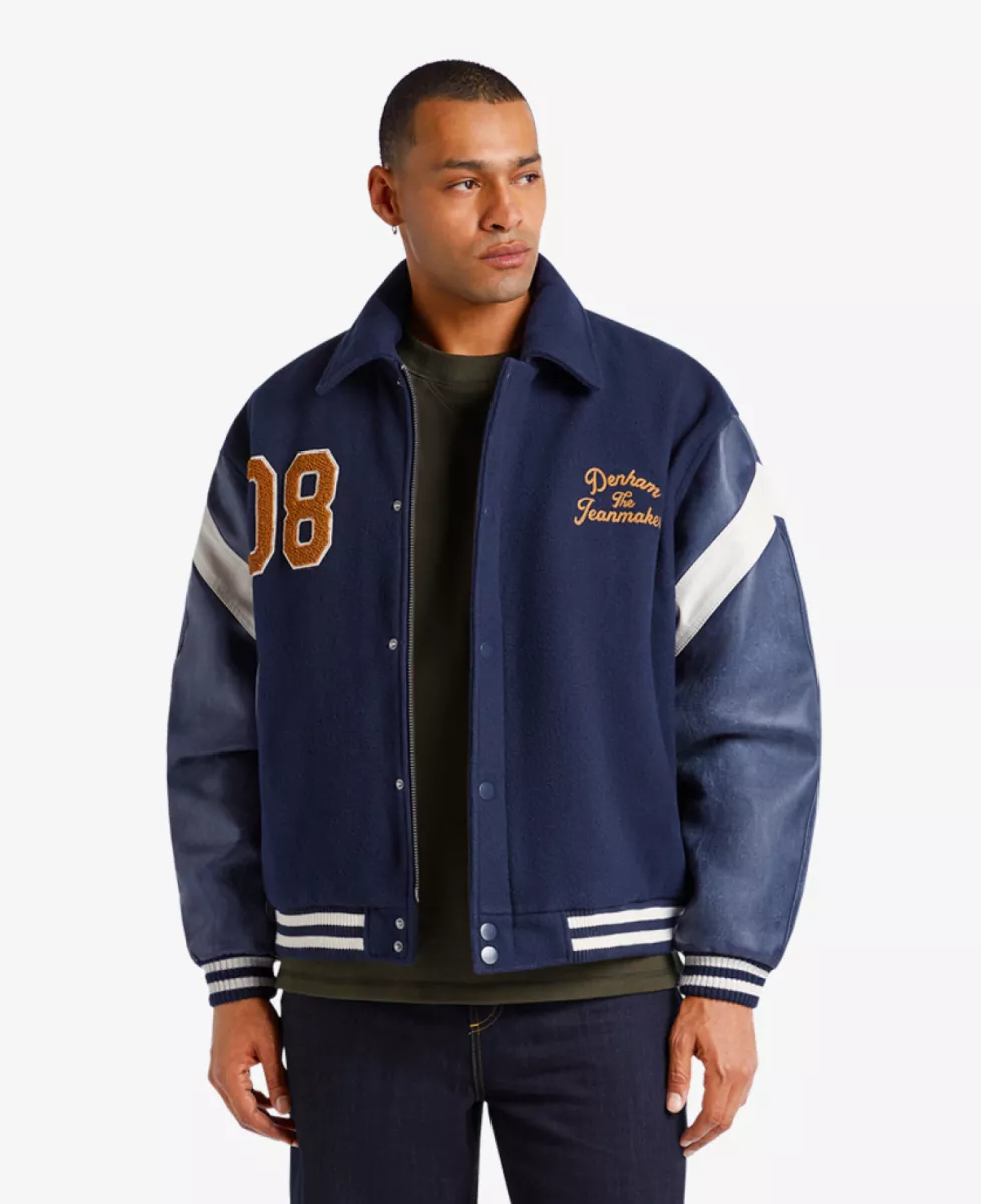 Denham LOVE DENHAM VARSITY WL - Navy 2 Denham Denham LOVE DENHAM VARSITY WL - Navy