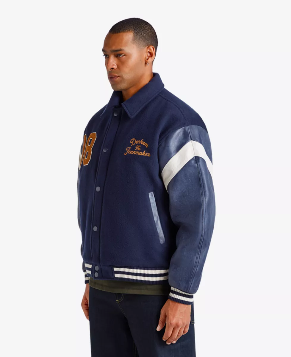 Denham LOVE DENHAM VARSITY WL - Navy 3 Denham Denham LOVE DENHAM VARSITY WL - Navy