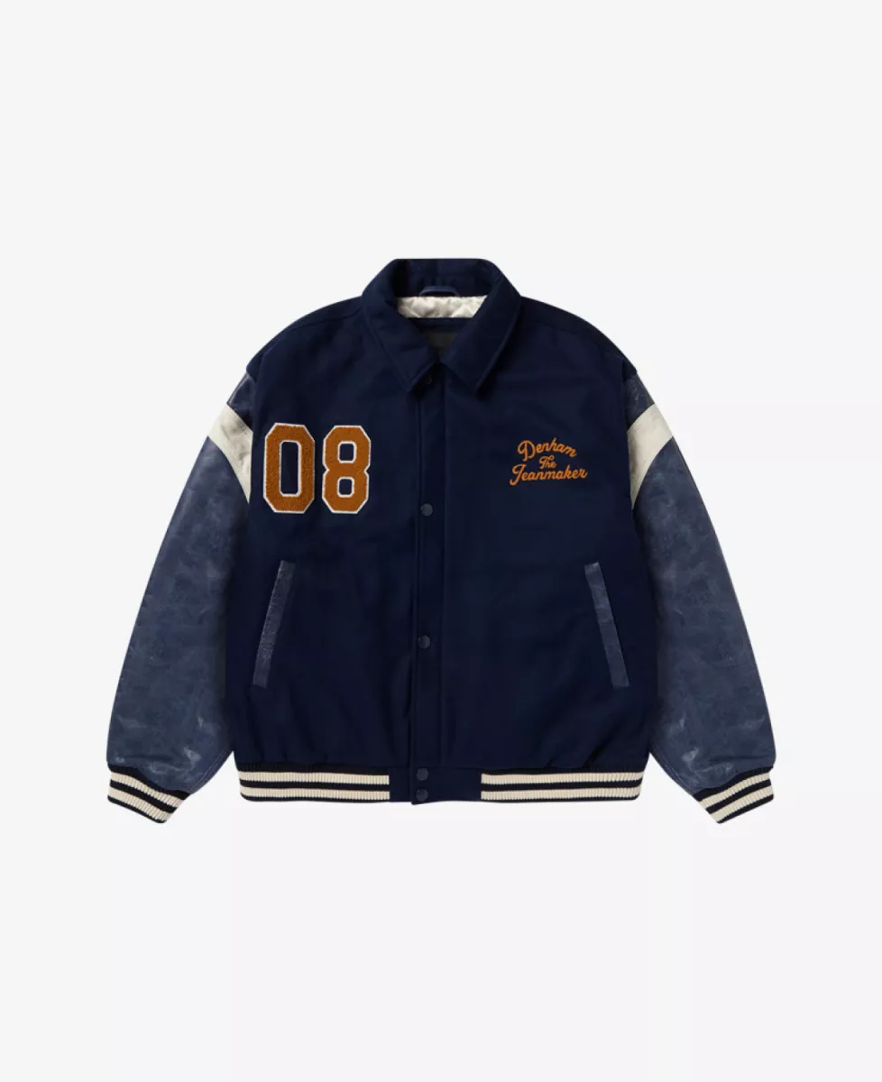 Denham LOVE DENHAM VARSITY WL - Navy 1 Denham Denham LOVE DENHAM VARSITY WL - Navy