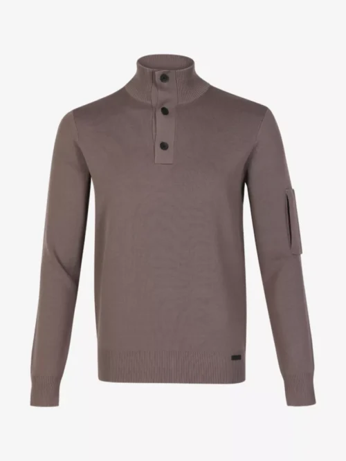 Genti Genti Trui 3-button - Taupe