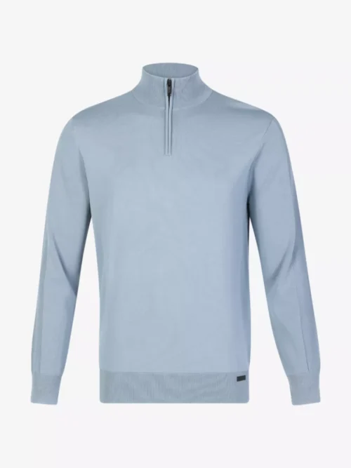 Genti Genti Trui halfzip - Lichtblauw