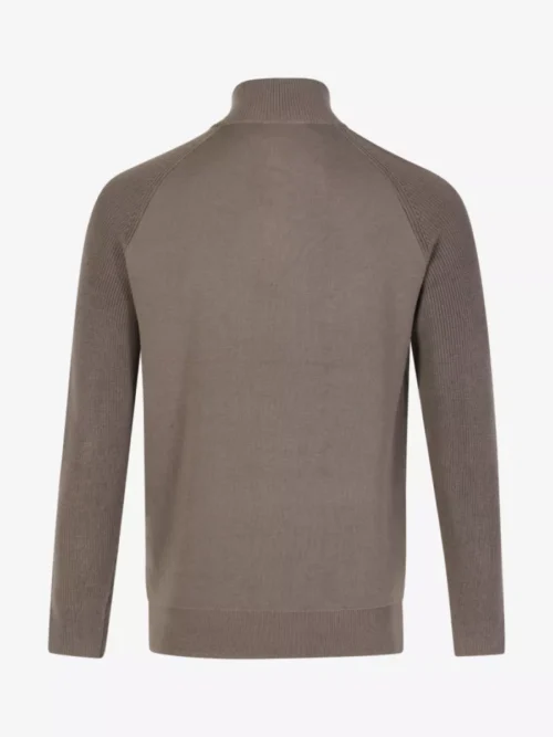 Genti Genti Trui halfzip - Taupe