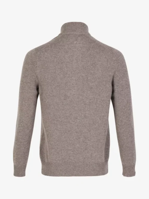 Gran Sasso Gran Sasso Mock zip met knoop - Taupe