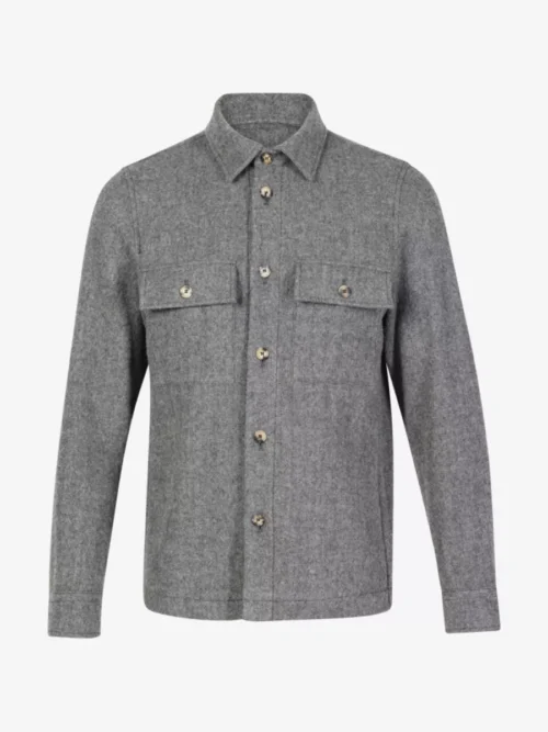 Jacob Cohen Jacob Cohen Overshirt wol - Middelgrijs