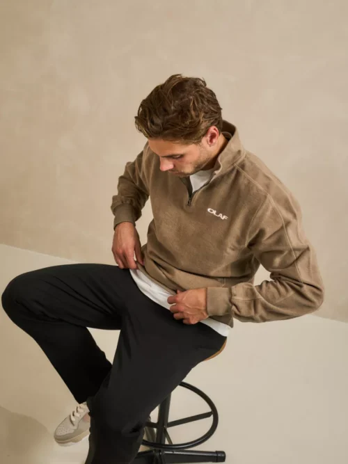 Olaf Olaf Halfzip trui - Goudgeel