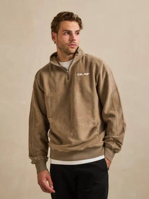 Olaf Olaf Halfzip trui - Goudgeel