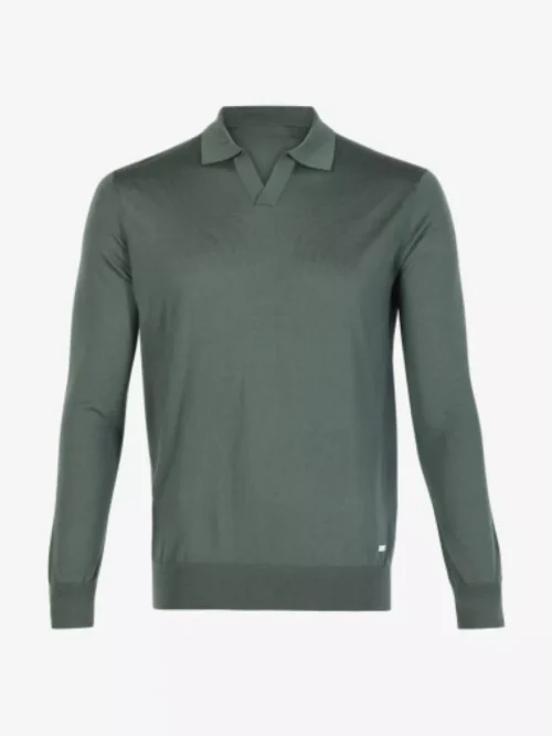 Seven Dials Seven Dials Pullover polo kraag - Middelgroen