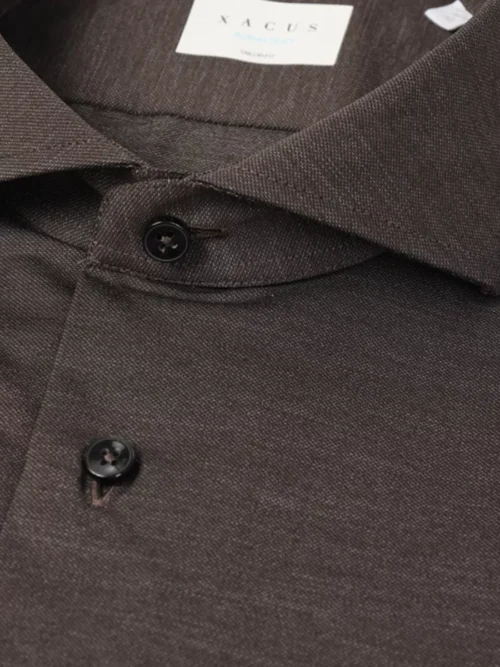 Xacus Xacus Active Dress Shirt - Donkerbruin