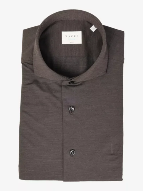 Xacus Xacus Active Dress Shirt - Donkerbruin