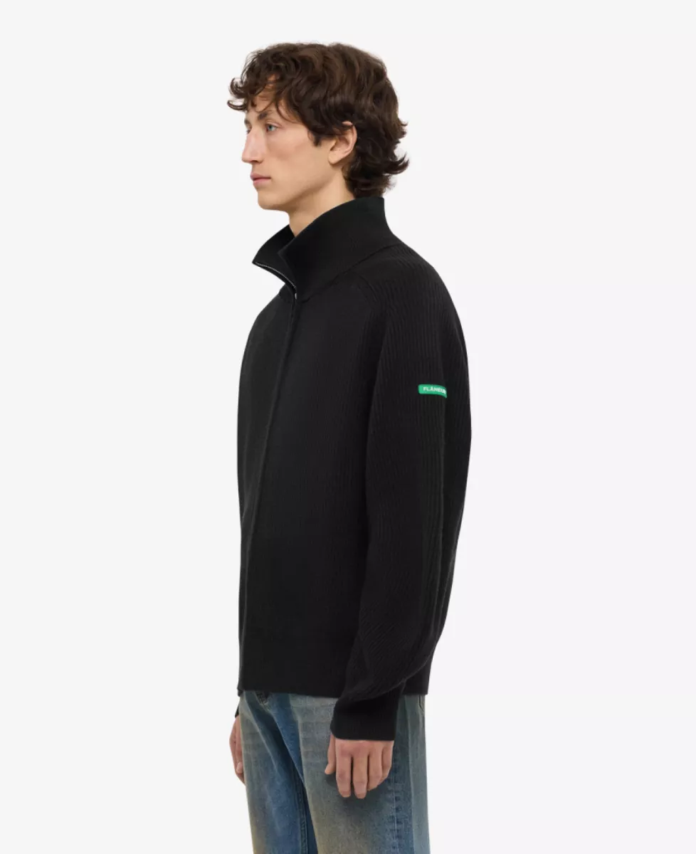 Flâneur Vest gebreid - Zwart 2 Flâneur Flâneur Vest gebreid - Zwart