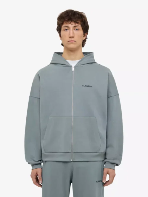 Flâneur Flâneur Sweat Zip - Middelgrijs