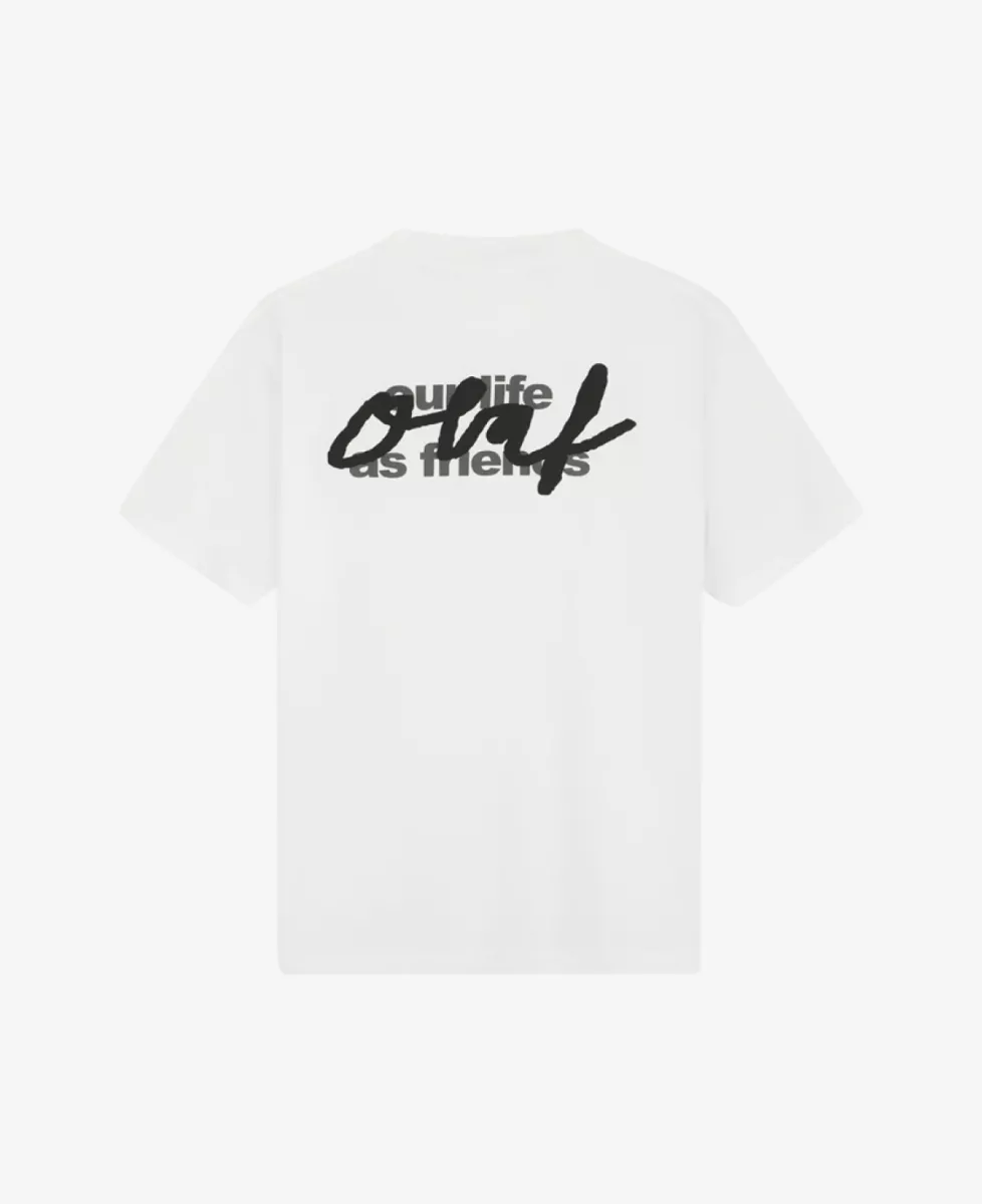 Olaf Script Graphic Tee - Wit 2 Olaf Olaf Script Graphic Tee - Wit