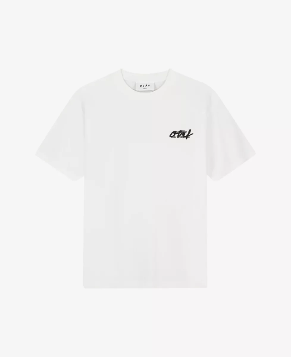Olaf Script Graphic Tee - Wit 1 Olaf Olaf Script Graphic Tee - Wit