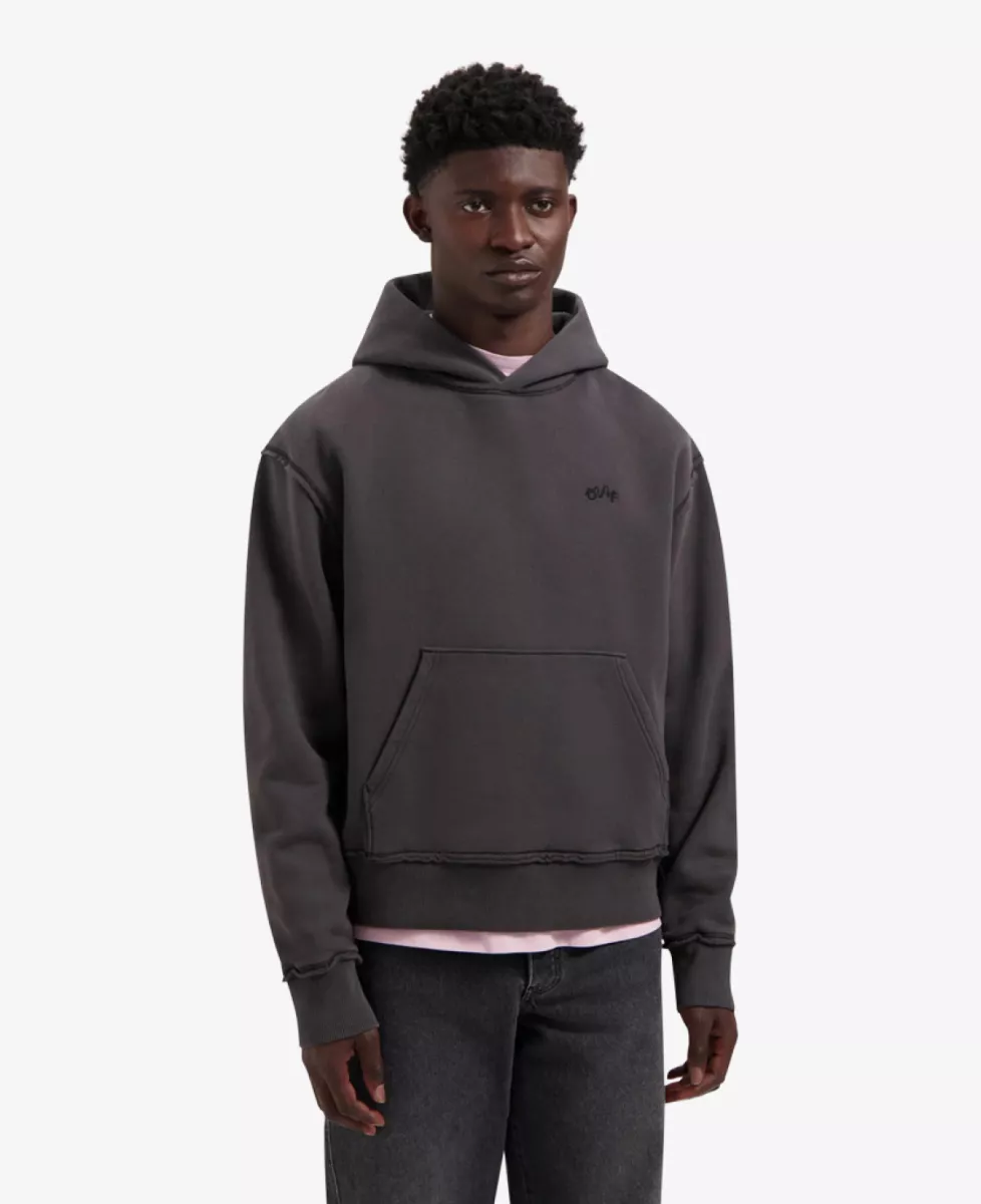 Olaf Signature Boxy Hoodie - Donkergrijs 3 Olaf Olaf Signature Boxy Hoodie - Donkergrijs