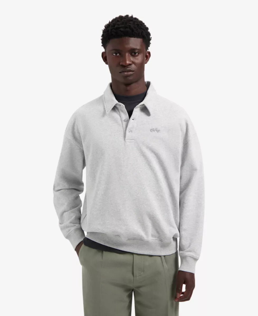 Olaf Signature Oversized Polo - Grijs 3 Olaf Olaf Signature Oversized Polo - Grijs