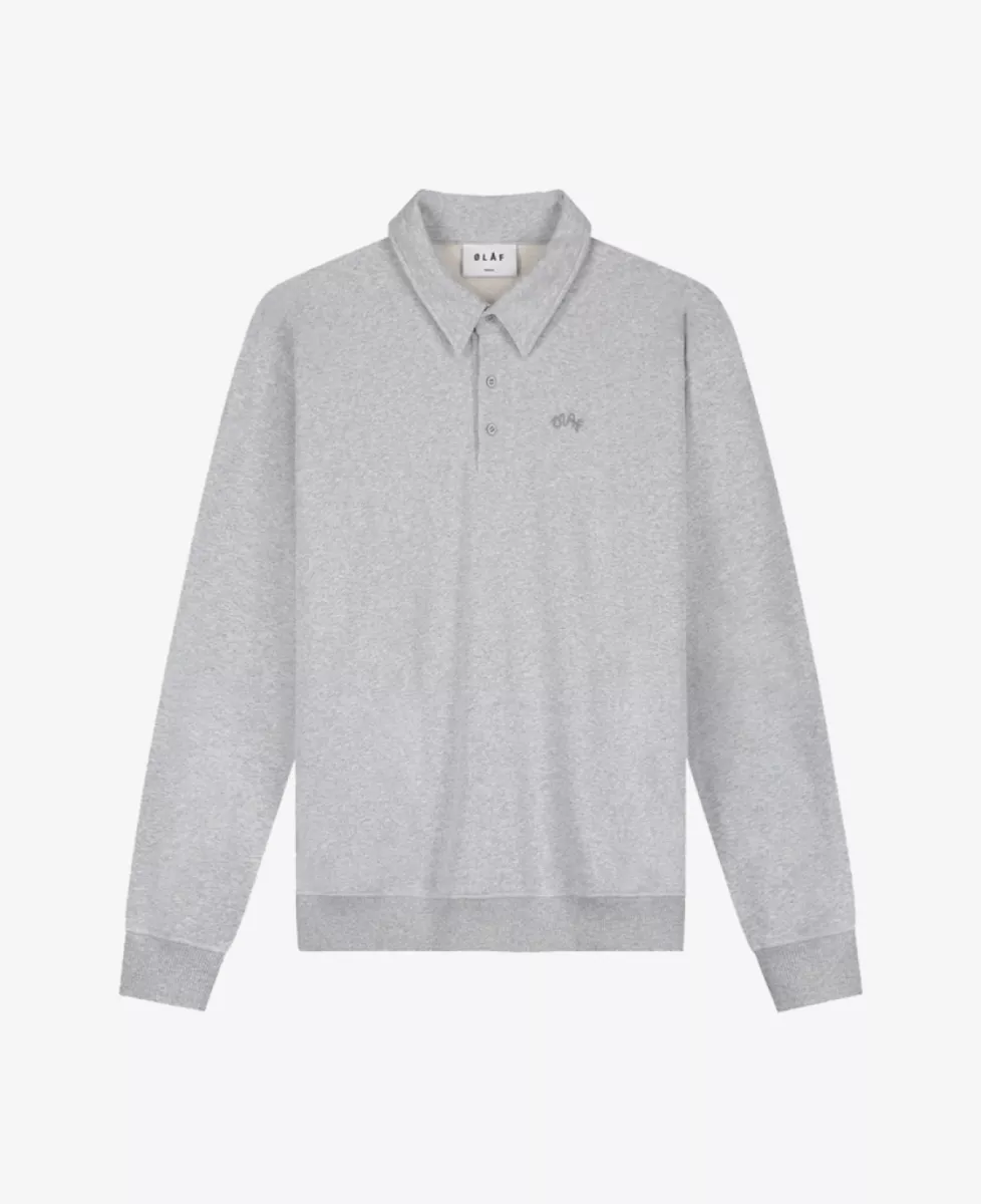 Olaf Signature Oversized Polo - Grijs 1 Olaf Olaf Signature Oversized Polo - Grijs