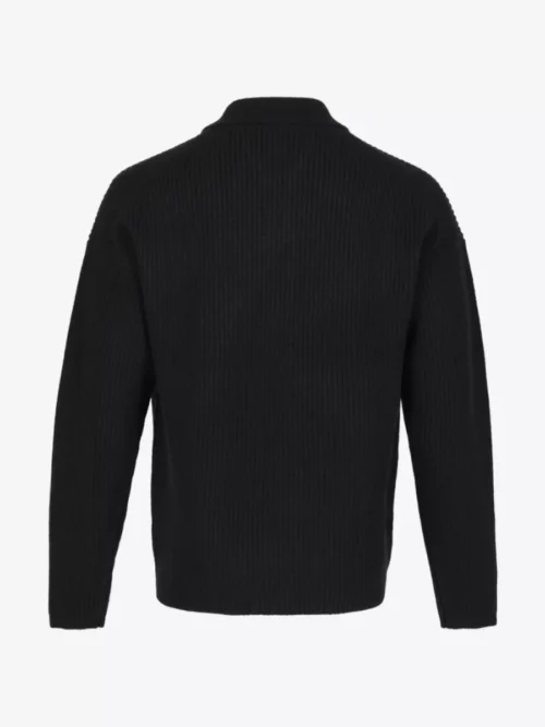 Olaf Olaf Knitted Zip Cardigan - Zwart