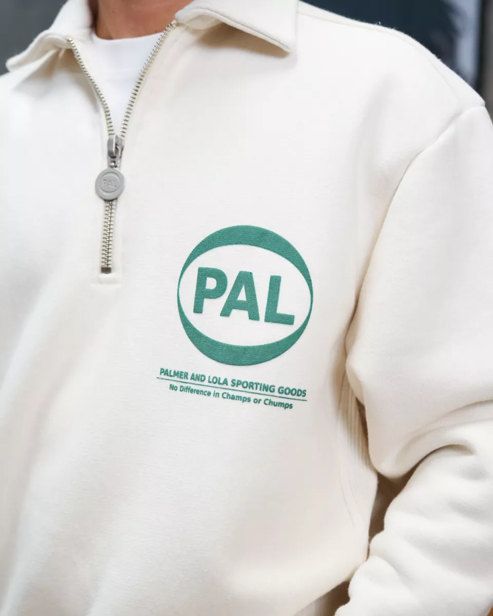 PAL Sporting Goods Half Zip Trui - Ecru 4 PAL Sporting Goods PAL Sporting Goods Half Zip Trui - Ecru