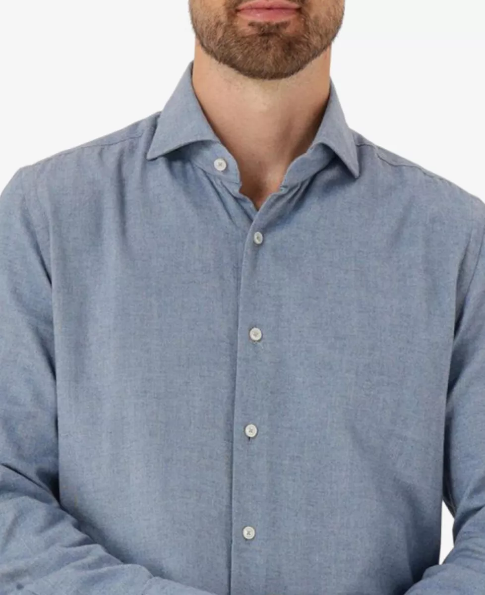 Xacus Shirt Flannel - Middelblauw 5 Xacus Xacus Shirt Flannel - Middelblauw
