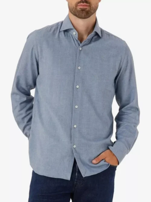 Xacus Xacus Shirt Flannel - Middelblauw