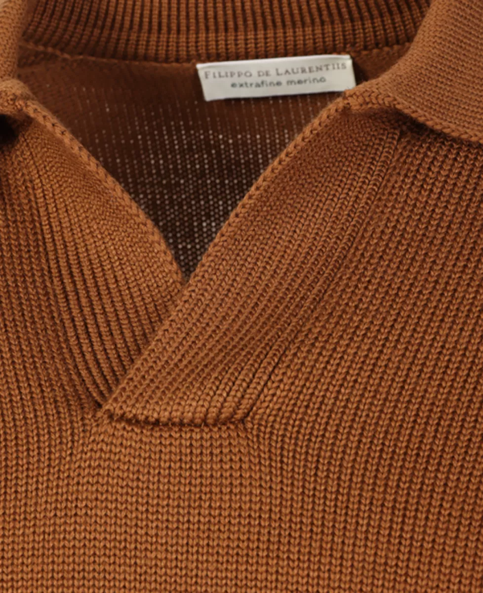 Filippo de Laurentiis Pullover Polo - Roestbruin 4 Filippo de Laurentiis Filippo de Laurentiis Pullover Polo - Roestbruin