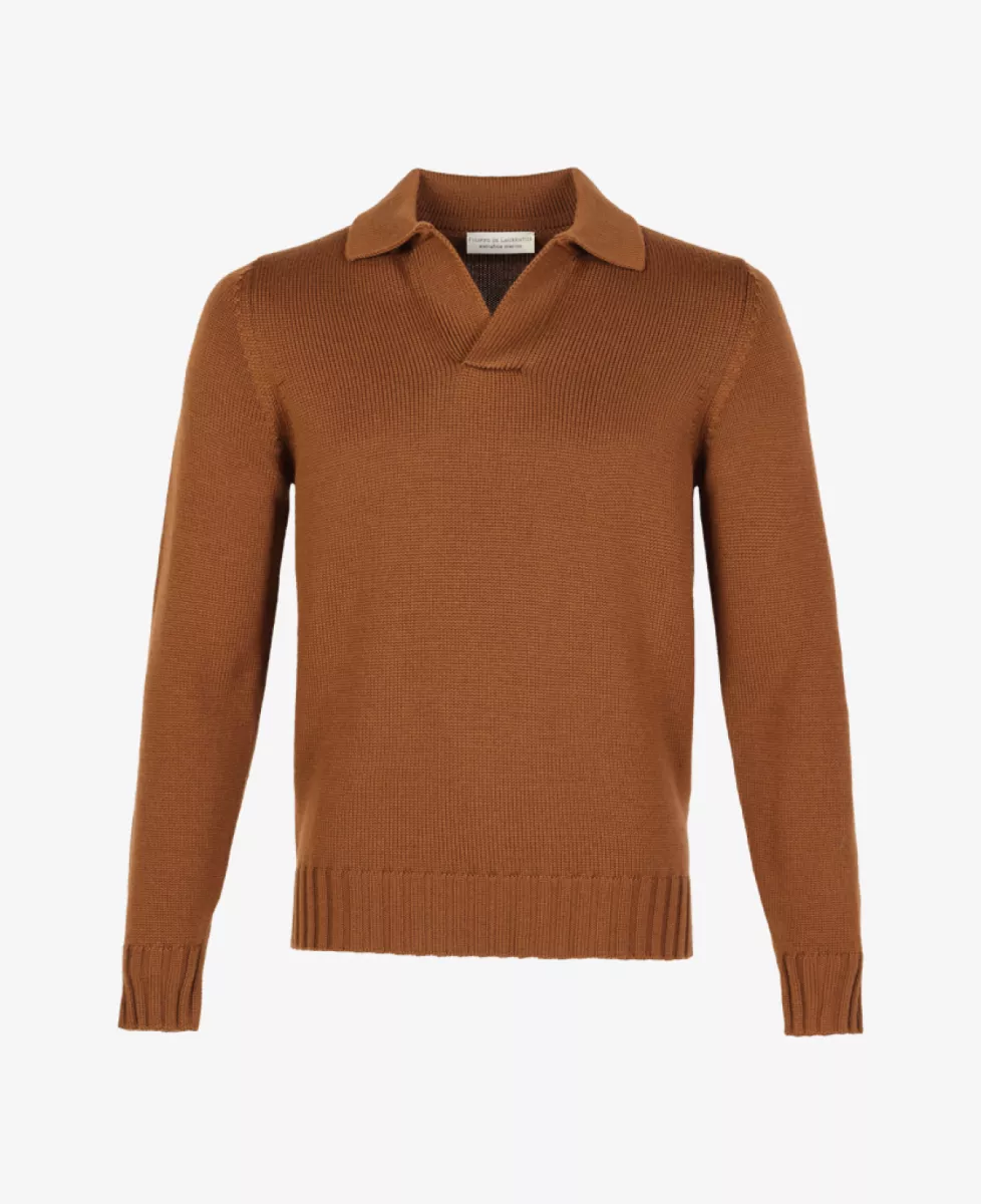 Filippo de Laurentiis Pullover Polo - Roestbruin 1 Filippo de Laurentiis Filippo de Laurentiis Pullover Polo - Roestbruin