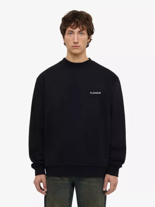 Flâneur Flâneur Logo Sweater - Zwart