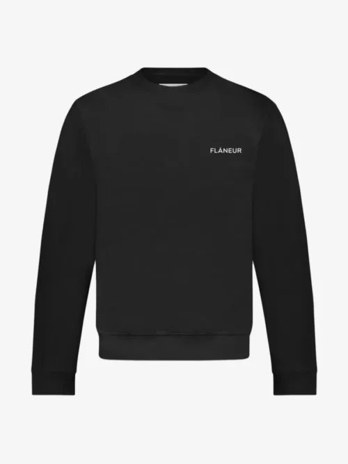 Flâneur Flâneur Logo Sweater - Zwart
