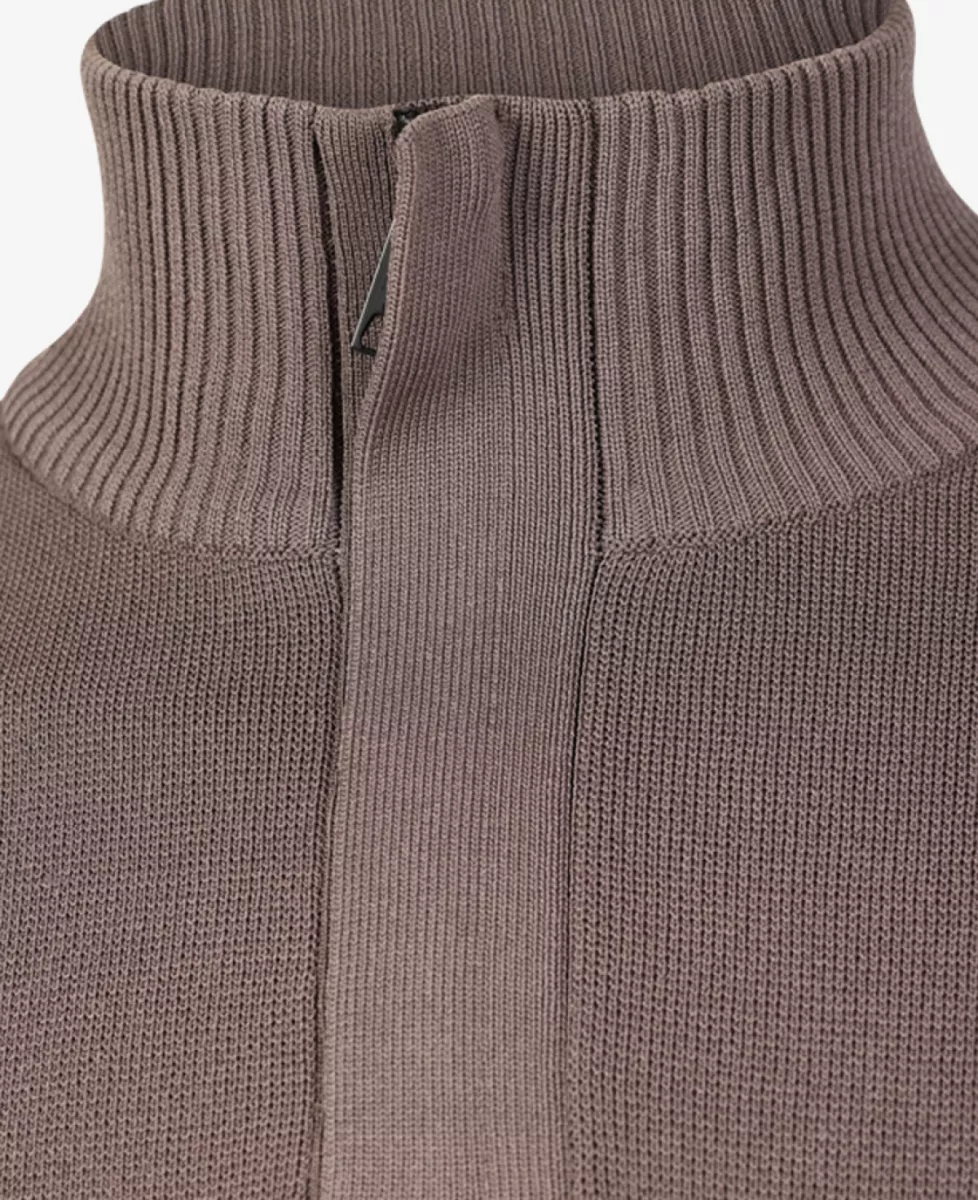 Genti Trui halfzip - Taupe 3 Genti Genti Trui halfzip - Taupe