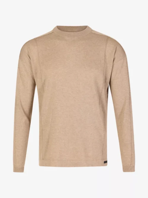Genti Genti Trui ronde hals - Camel