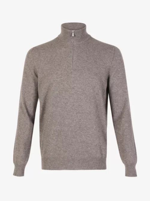Gran Sasso Gran Sasso Trui halfip - Taupe