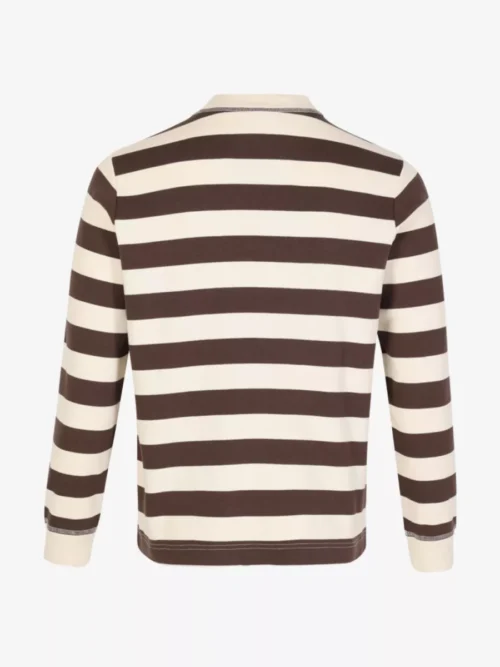 Olaf Olaf Striped Rib Crewneck - Middelbruin