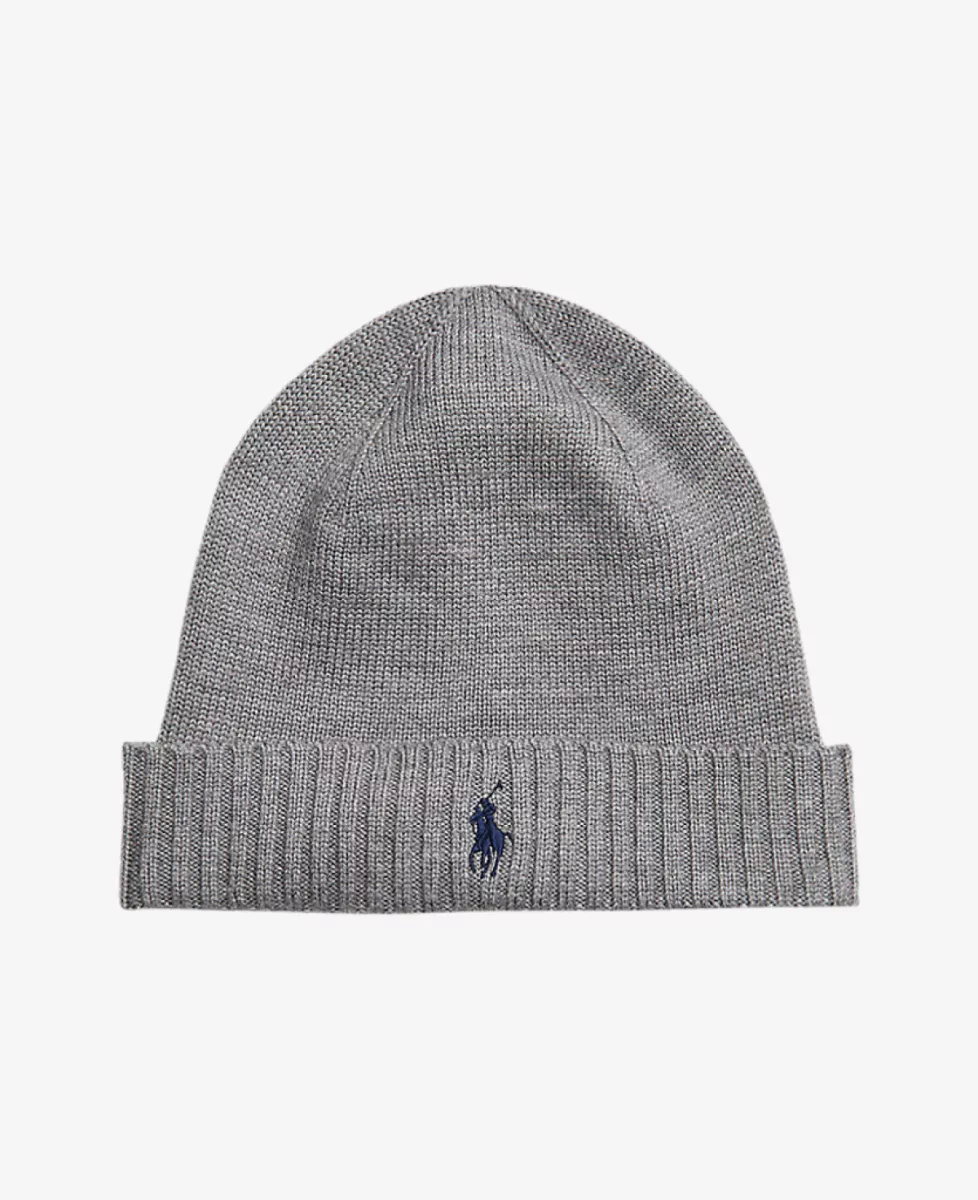 Ralph Lauren muts/beanie - Middelgrijs 1 Ralph Lauren Ralph Lauren muts/beanie - Middelgrijs
