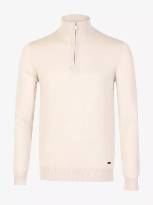 Seven Dials Seven Dials Trui Halfzip - Beige