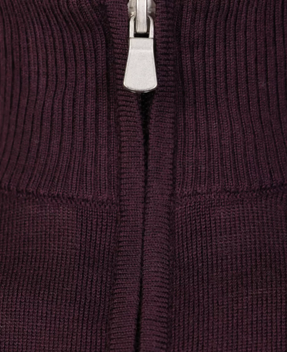 Seven Dials Trui Halfzip - Bordeaux 3 Seven Dials Seven Dials Trui Halfzip - Bordeaux