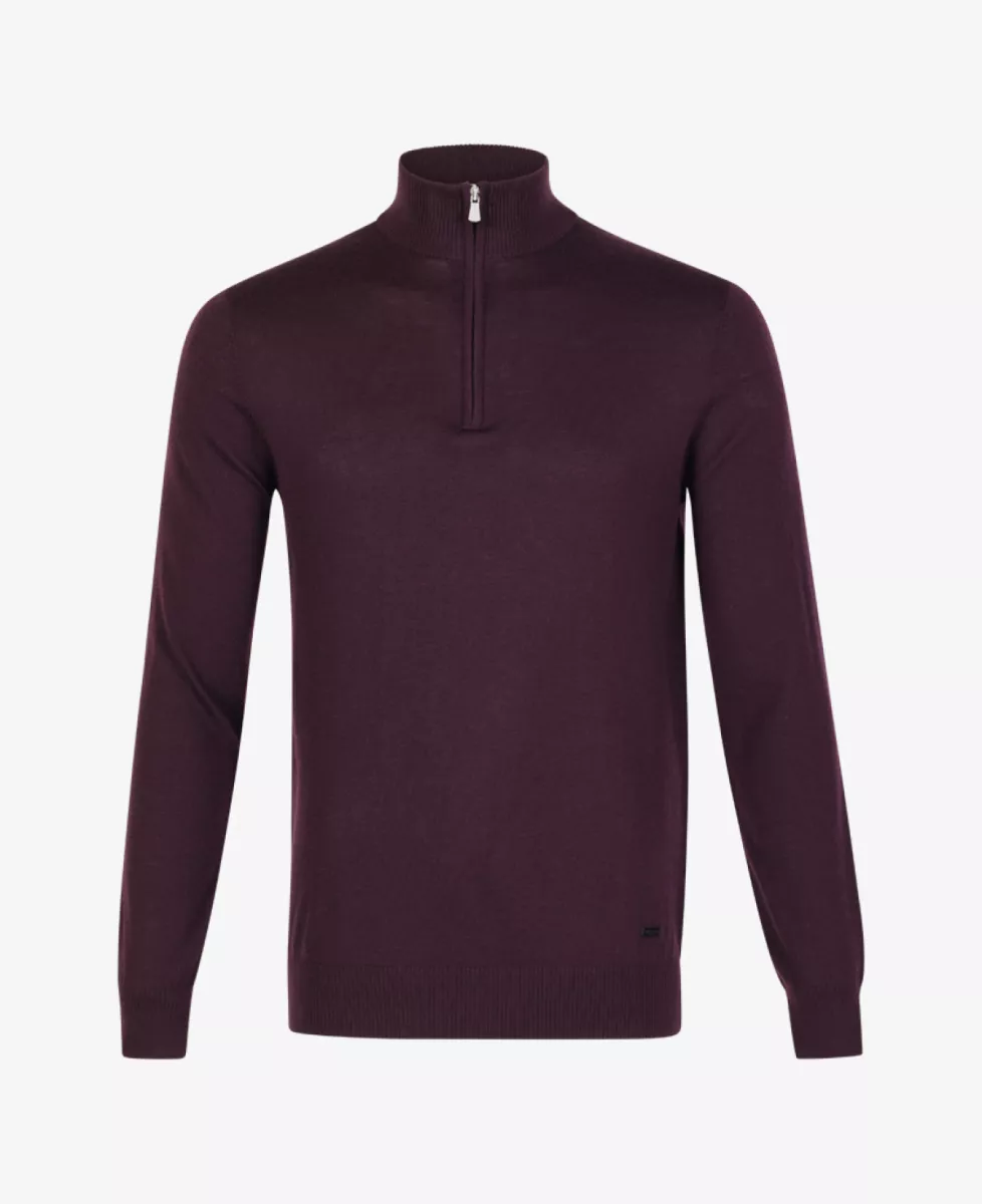 Seven Dials Trui Halfzip - Bordeaux 1 Seven Dials Seven Dials Trui Halfzip - Bordeaux