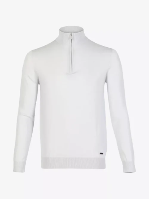 Seven Dials Seven Dials Trui Halfzip - Lichtgrijs