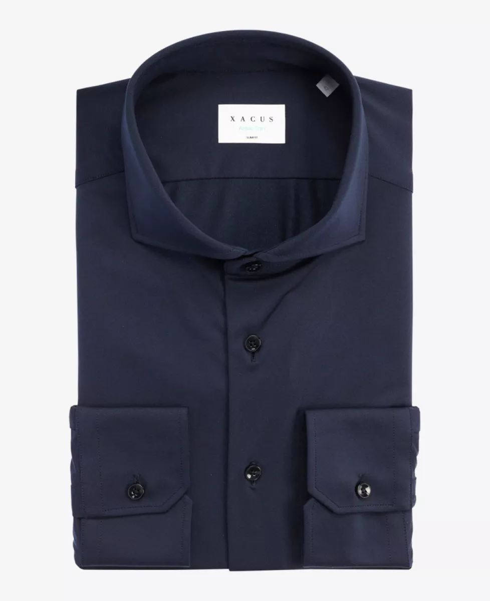 Xacus Dress Shirt Active - Navy 1 Xacus Xacus Dress Shirt Active - Navy