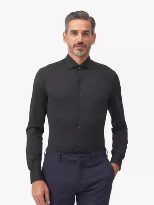 Xacus Xacus Dress Shirt Active - Zwart