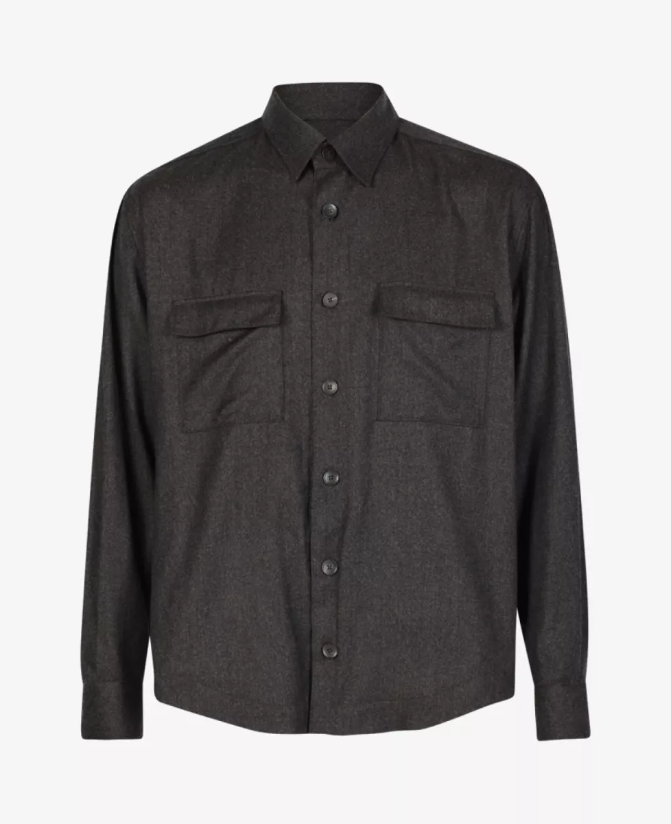 Xacus Overshirt Merino - Donkerbruin 1 Xacus Xacus Overshirt Merino - Donkerbruin