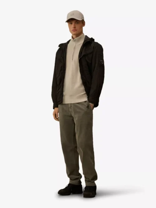 C.P. Company C.P. Company Halfzip gebreid - Lichtgrijs