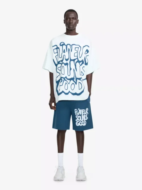 Flâneur Flâneur Sweatshort - Blauw