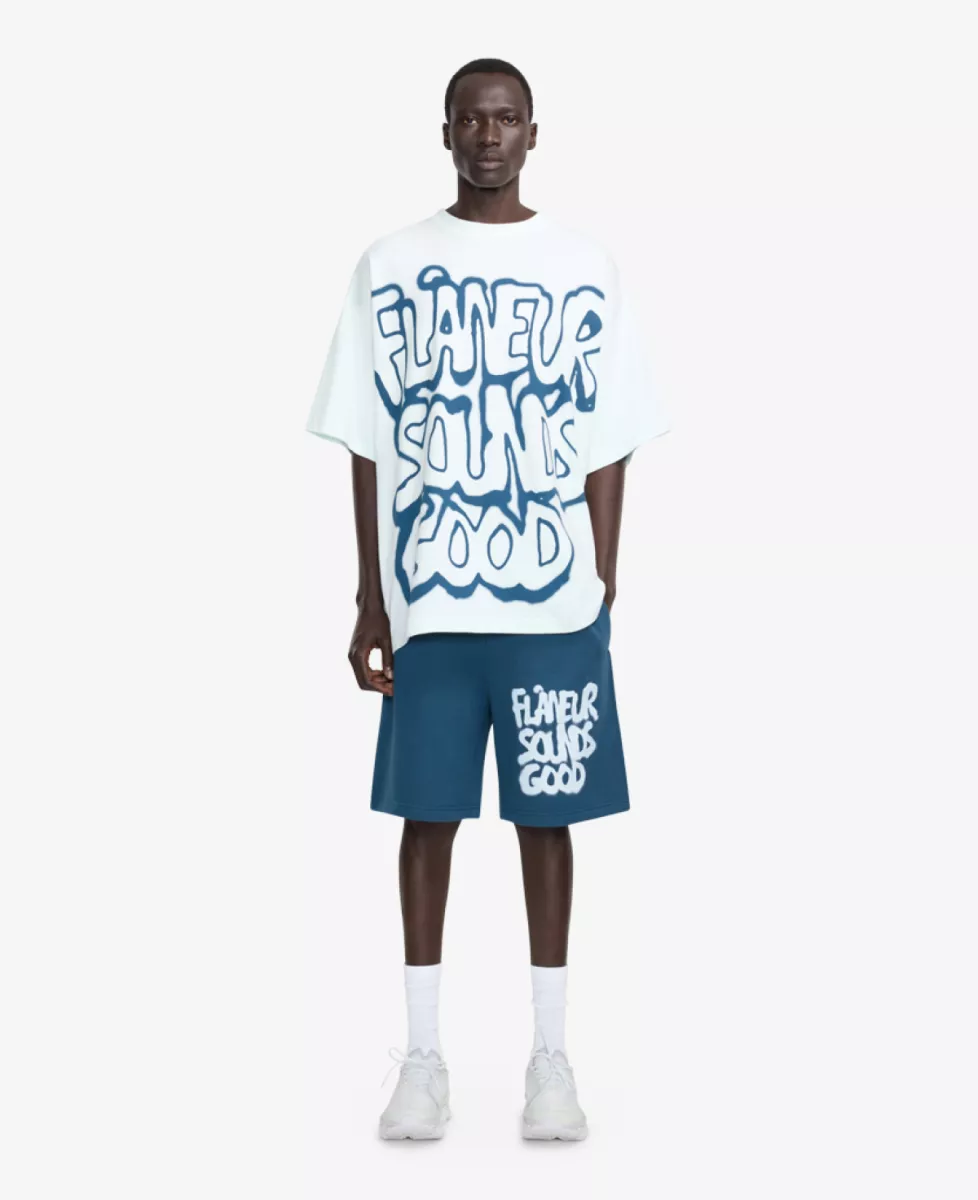 Flâneur Sweatshort - Blauw 2 Flâneur Flâneur Sweatshort - Blauw