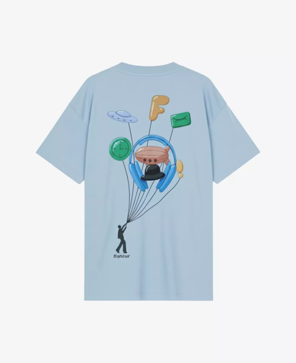 Flâneur T-shirt - Lichtblauw 3 Flâneur Flâneur T-shirt - Lichtblauw
